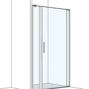 Achat Immédiat Porte battante Koralle S400 Plus Silver polish Verre clair Duschguard